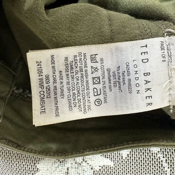 Ted Baker Combate Combat Skinny Jeans in Olive Sz 26 - Picture 8 of 14